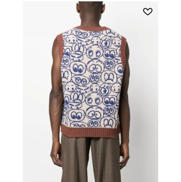 THE ELDER STATESMAN EXPRESSION V NECK VEST SZ SMALL BNWT - Picture 3 of 12